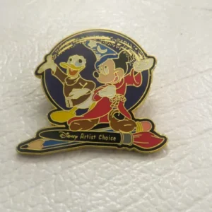 Disney Sorcerer Mickey and Donald Duck Apprentice Artist Choice Pin
