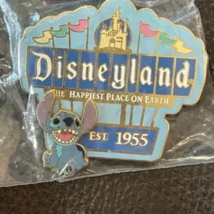 Disney Disneyland Stitch EST. 1955 Sign Pin