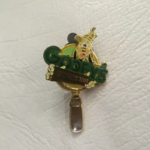 Disney Goofys Mystery Tour Magnifying Glass Green Text Pin