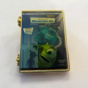 Disney Monsters Inc Hinged Platinum DVD Release Pin
