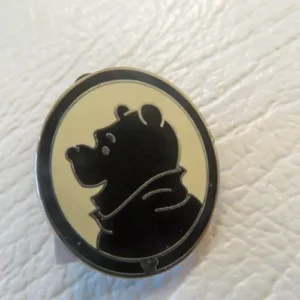 Disney Pooh Bear Black and White Hidden Mickey  Pin