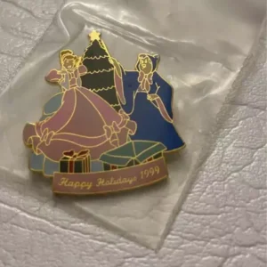 Fairy God Mother and Cinderella Happy Holidays 1999 Pin