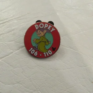 Disney Snow White Dopey Parking Lot Sign Hidden Mickey Pin