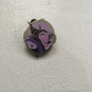 Disney Maleficent Villain Frame Silver Hidden Mickey Pin