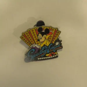 Disney   SpectroMagic Silver Mickey  Version 2  Cast Lanyard  #3 Pin