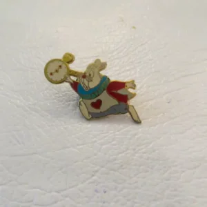 Disney White Rabbit Im Late Pin