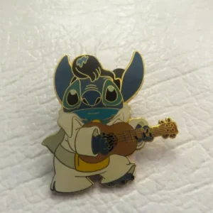 Disney Stitch Elvis Playing Guitar Pin