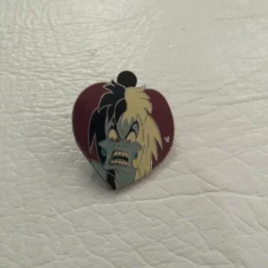 Disney Hidden Mickey Cruella Devil Heart Pin