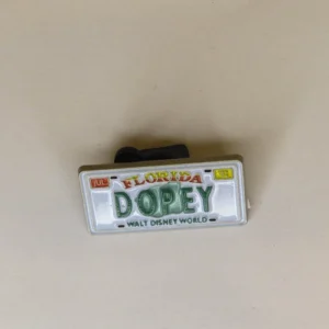 Disney Dopey License Plate Cast Lanyard Pin