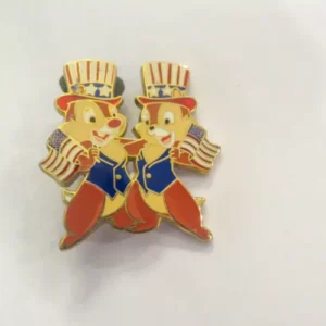 Disney Chip and Dale USA America Flag Pin