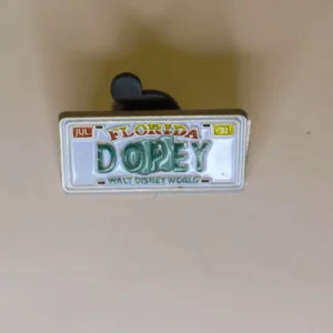 Disney Dopey License Plate Hidden Mickey Pin