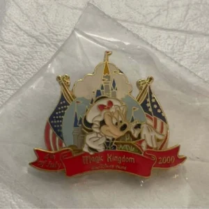 Disney Magic Kigdom Minnie 4th Of July 2000 Pin