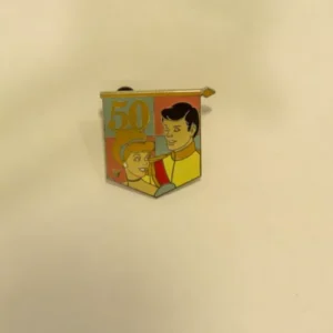 Disney   Cast Lanyard  4  50th Banner Princess  Cinderella and Prince Pin