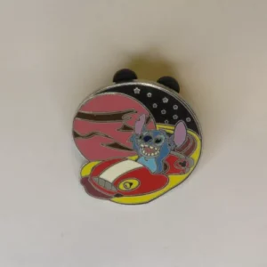 Disney Cast Lanyard 4 Stitch on a Flying Saucer Hands Up Pin