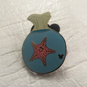 Disney Finding Nemo Star Fish Bag Peach Rare White Top Cast Lanyard Pin