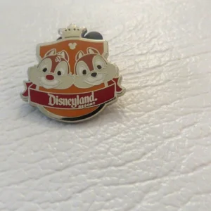 Disney Disneyland Shield Chip Dale Hidden Mickey Pin