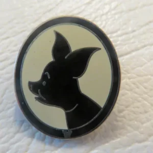 Disney Piglet Black and White Hidden Mickey  Pin