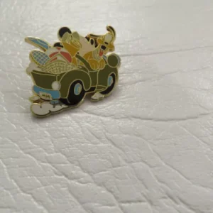 Disney Pluto and Mickey Car Ride Cast Lanyard Pin