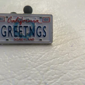 Disney California License Plate Cast Lanyard Pin