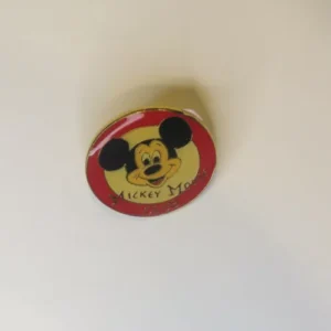 Disney Older Mickey Mouse Club Gold Metal with Pink Mickey Face Pin