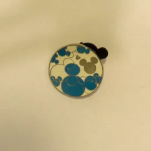 Disney Blue Silver Mickey Head Hidden Mickey Pin