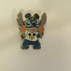 Disney Lilo and Stitch Eating Ice Cream Mickey Shirt Tourist Pin