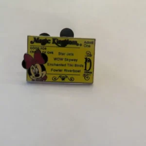 Disney Minnie D Ticket Cast Lanyard Pin
