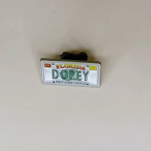 Disney Dopey License Plate Cast Lanyard Pin