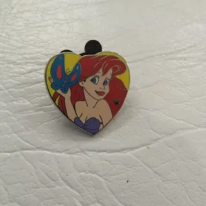 Disney Ariel Completer Hidden Mickey Heart Butterfly Pin