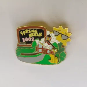 Disney   Mickey  Pluto  Spring Break 2002  Slider Pin