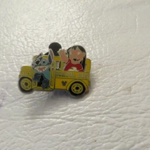Disney Stitch Lilo School Bus Hidden Mickey Pin