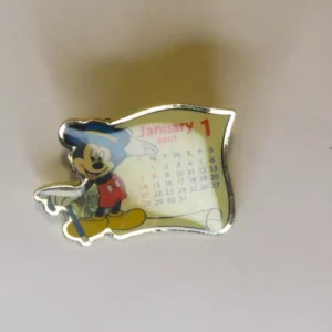 Disney January Calendar Japan Tokyo Mickey Mouse Pin