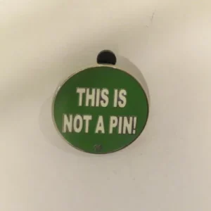 Disney This Is Not A Pin Hidden Mickey Green Sign Pin