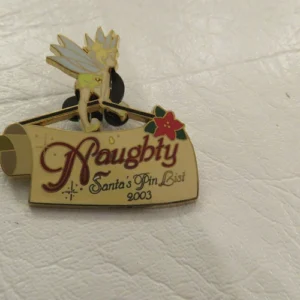 Disney Tinker Bell Christmas Naughty List Santa Blast 2003 Pin