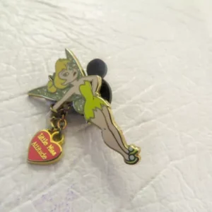 Disney Tinker Bell Valentines Heart Dangle Pin