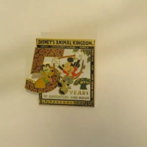 Disney 5th Anniversary Mickey Pluto Animal Kingdom Pin