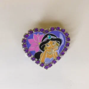 Disney UK DS Jeweled Heart Jasmine Pin