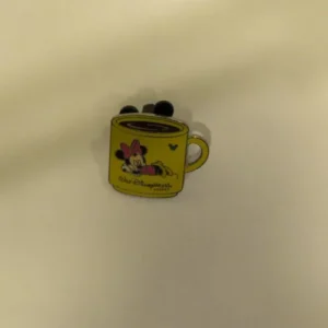 Disney Minnie Mouse Yellow Coffee Cup Hidden Mickey Pin