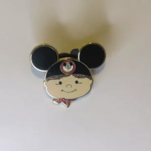 Disney Small World Child Red Bow Tie Mickey Mouse Ears Pin