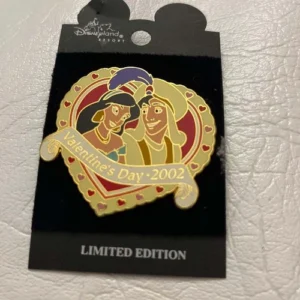 Disney Aladdin and Jasmine Valentines Day 2002  Pin