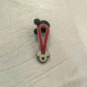 Disney Red Lanyard Pin Trading Hidden Mickey Pin
