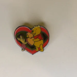 Disney Pooh and Piglet Exchanging Hearts Pin