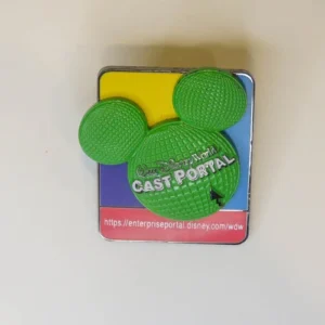 Disney WDW - Green Mickey Head - Cast Portal - Cast Pin