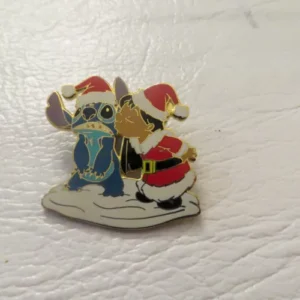 Disney Lilo and Stitch Christmas Snow Kiss  Pin