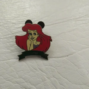 Disney Ariel Hidden Mickey Green Ribbon Name Pin