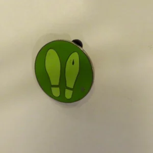 Disney Goofy Shoes Foot Print Green Circle Hidden Mickey Pin