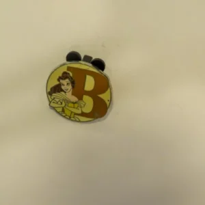 Disney Belle Letter B Alphabet Hidden Mickey Beauty and the Beast Pin