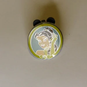 Disney Belle Yellow Frame Hidden Mickey Pin