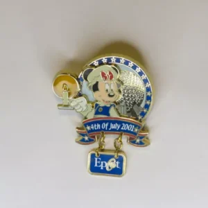 Disney Epcot  4th of July 2001 Minnie  Dangle Pin