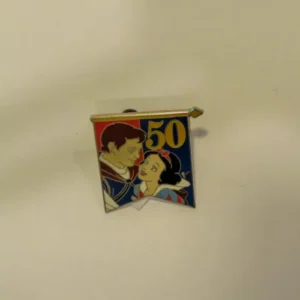 Disney 50th Anniversary Flag Snow White and Prince Charming Hidden Mickey Pin